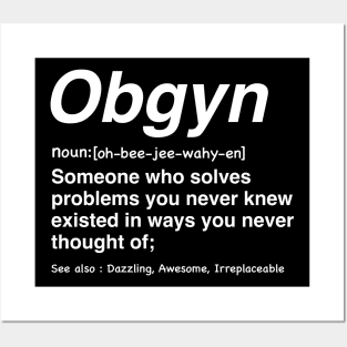 Funny Obgyn Definition Perfect for Obgyn, obstetricians and Gynecologists Posters and Art